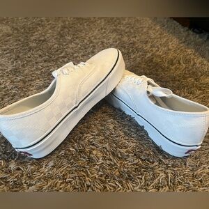 Classic White Lace-Up Sneakers